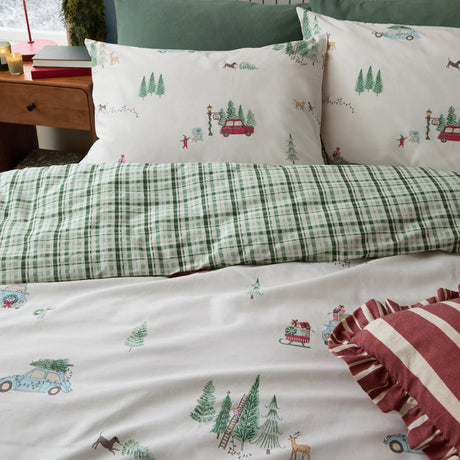 Christmas Tree Lane 100% Cotton Duvet Cover Set image 3