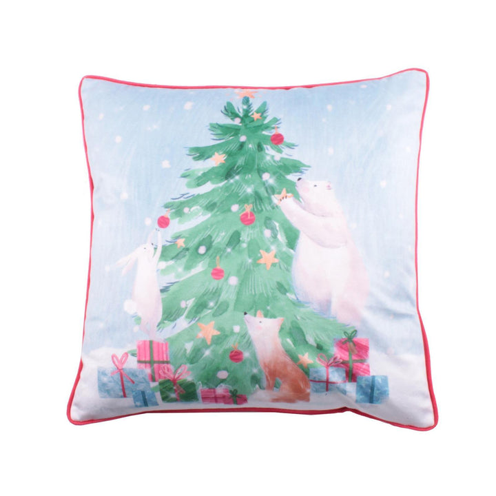 Christmas Winter Friends Cushion Cover 17" x 17" - Ideal