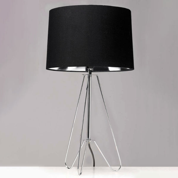 Ziggy Table Lamp Chrome + Black Table Lamps Artisan Abode   