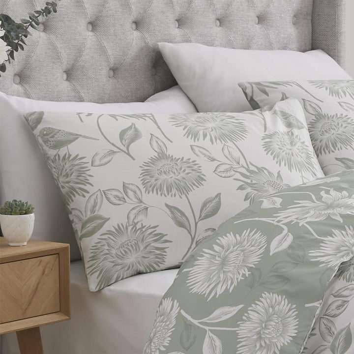 Chrysanthemum Green Duvet Cover Set - Ideal