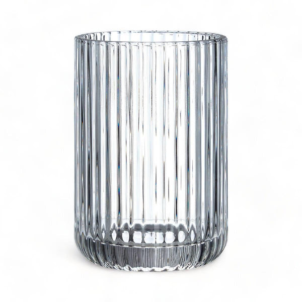 Clear Ribbed Glass Tumbler - Ideal