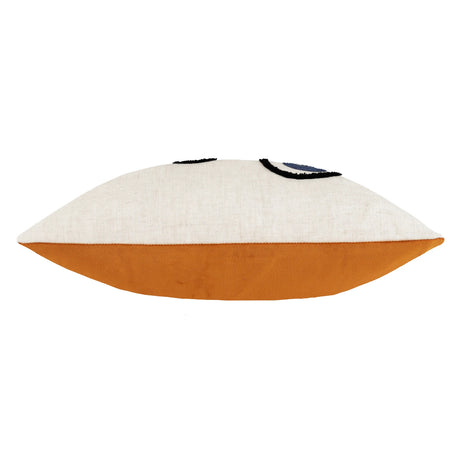 Cleo Linear Woven Velvet Ginger Cushion Cover 45cm x 45cm - additional product view 3
