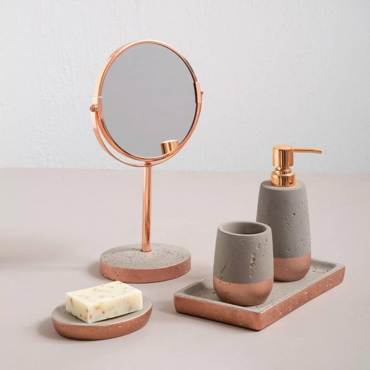 Concrete + Copper Soap Dish - Ideal