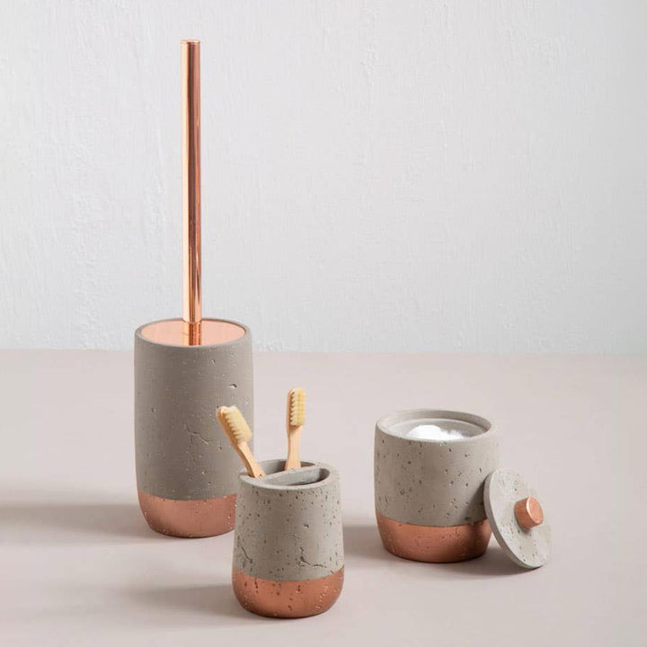 Concrete + Copper Toothbrush Holder - Ideal