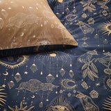 Constellation Celestial Gold & Navy Duvet Cover Bedding Set - additional product view 3