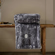 Constellation Printed Sherpa Fleece Throw Charcoal/Cream 130 x 180cm - image 1