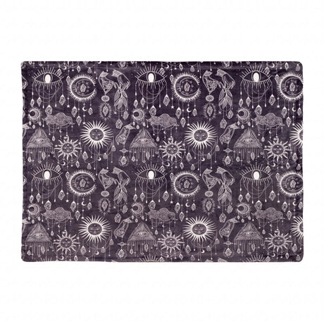 Constellation Printed Sherpa Fleece Throw Charcoal/Cream 130 x 180cm - image 4