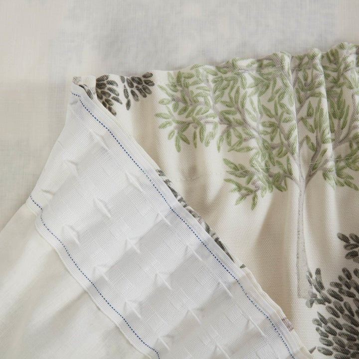 Coppice Trees Lined Tape Top Curtains Apple - Ideal