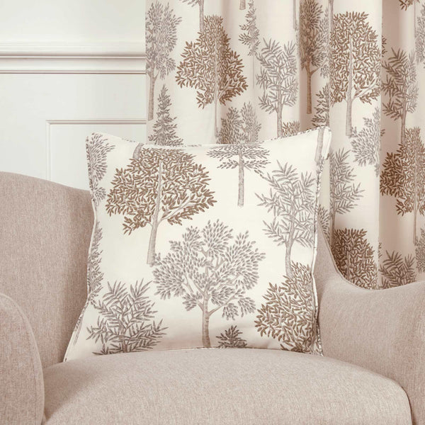 Coppice Trees Natural Cushion Cover 18" x 18" - Ideal