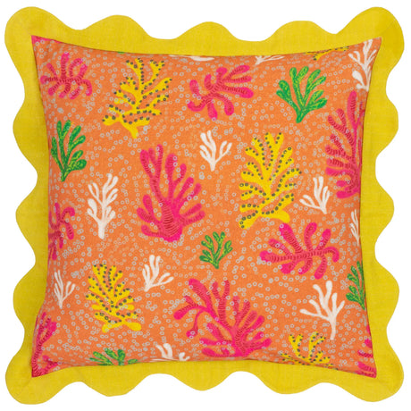 Coral 100% Cotton Citronelle Cushion Cover 50cm x 50cm - additional product view 2