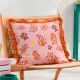 Coral 100% Cotton Sandy Pink Cushion Cover 50cm x 50cm - additional product view 1