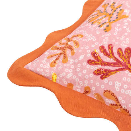 Coral 100% Cotton Sandy Pink Cushion Cover 50cm x 50cm - additional product view 5