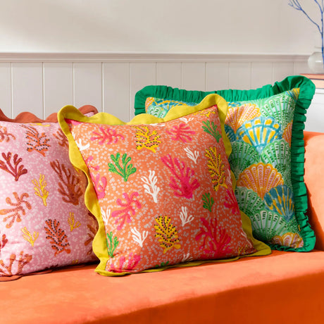 Coral 100% Cotton Sandy Pink Cushion Cover 50cm x 50cm - additional product view 6
