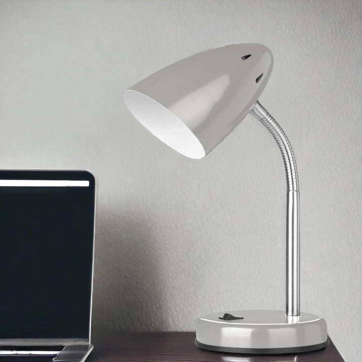 Cosmo Silver Desk Lamp 37cm - Ideal