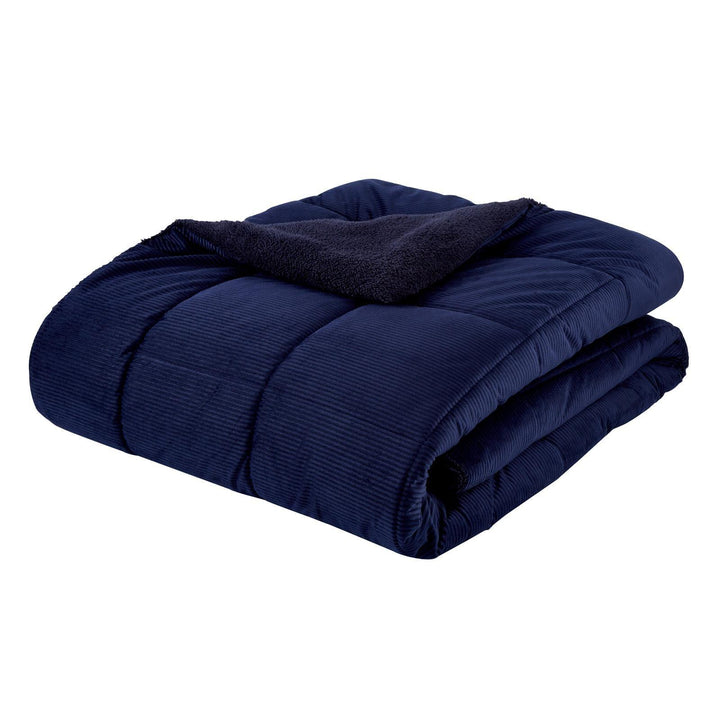 Cosy Cord 6.5 Tog Coverless Duvet Navy - Ideal