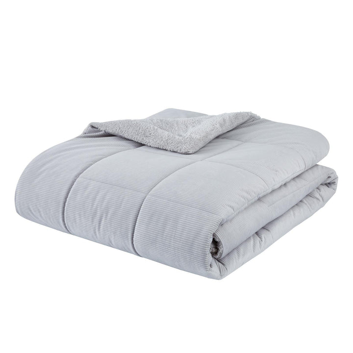 Cosy Cord 6.5 Tog Coverless Duvet Silver - Ideal