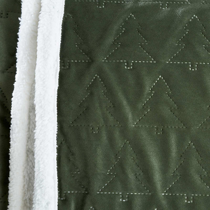 Cosy Soft Christmas Tree Green Throw - Ideal
