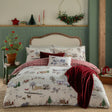 Cotswolds Christmas Printed Reversible Duvet Cover Set Cream/Burgundy - image 2