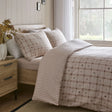 Cottage Check Natural 100% Cotton Duvet Cover Set - main product image