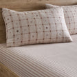 Cottage Stripe Natural 100% Cotton 28cm Deep Fitted Sheet - main product image