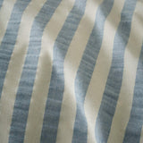 Pineapple Elephant Cotton Rich Woven Stripe Duvet Cover Set with Pillowcase Blue