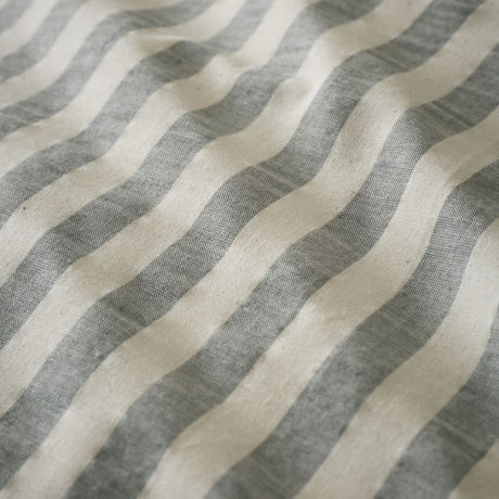 Pineapple Elephant Cotton Rich Woven Stripe Duvet Cover Set with Pillowcase Grey