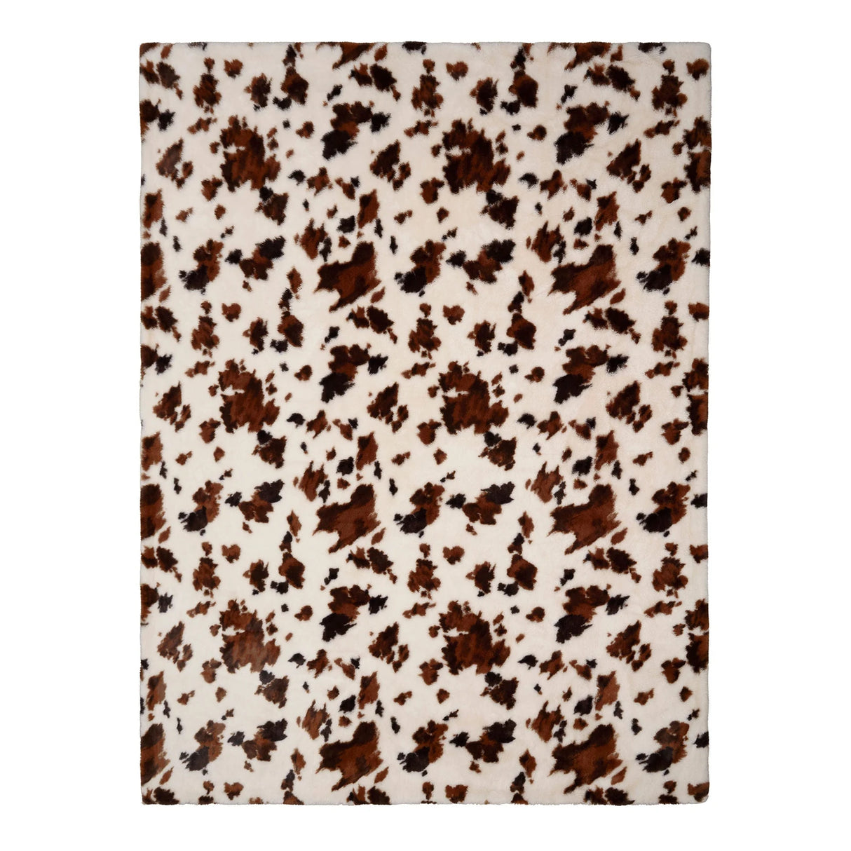 Cow Print Faux Fur Natural Bedspread 150 x 200cm - product image 2