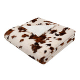 Cow Print Faux Fur Natural Bedspread 150 x 200cm - product image 3