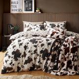 Cow Print Faux Fur Natural Bedspread 150 x 200cm - product image 5