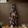 Cow Print Fleece Chocolate Throw Blanket 120 x 150cm - main product image