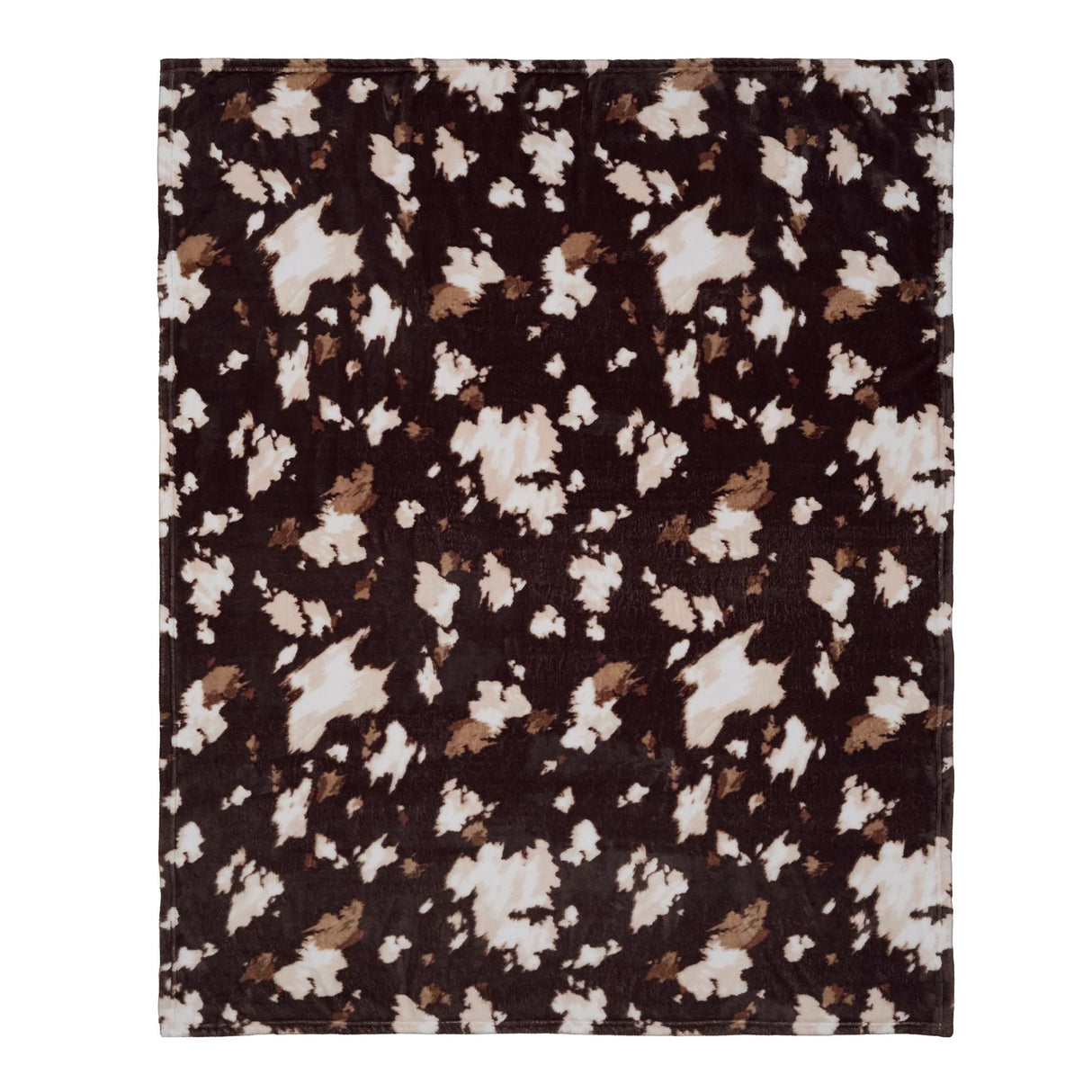 Cow Print Fleece Chocolate Throw Blanket 120 x 150cm - product image 2