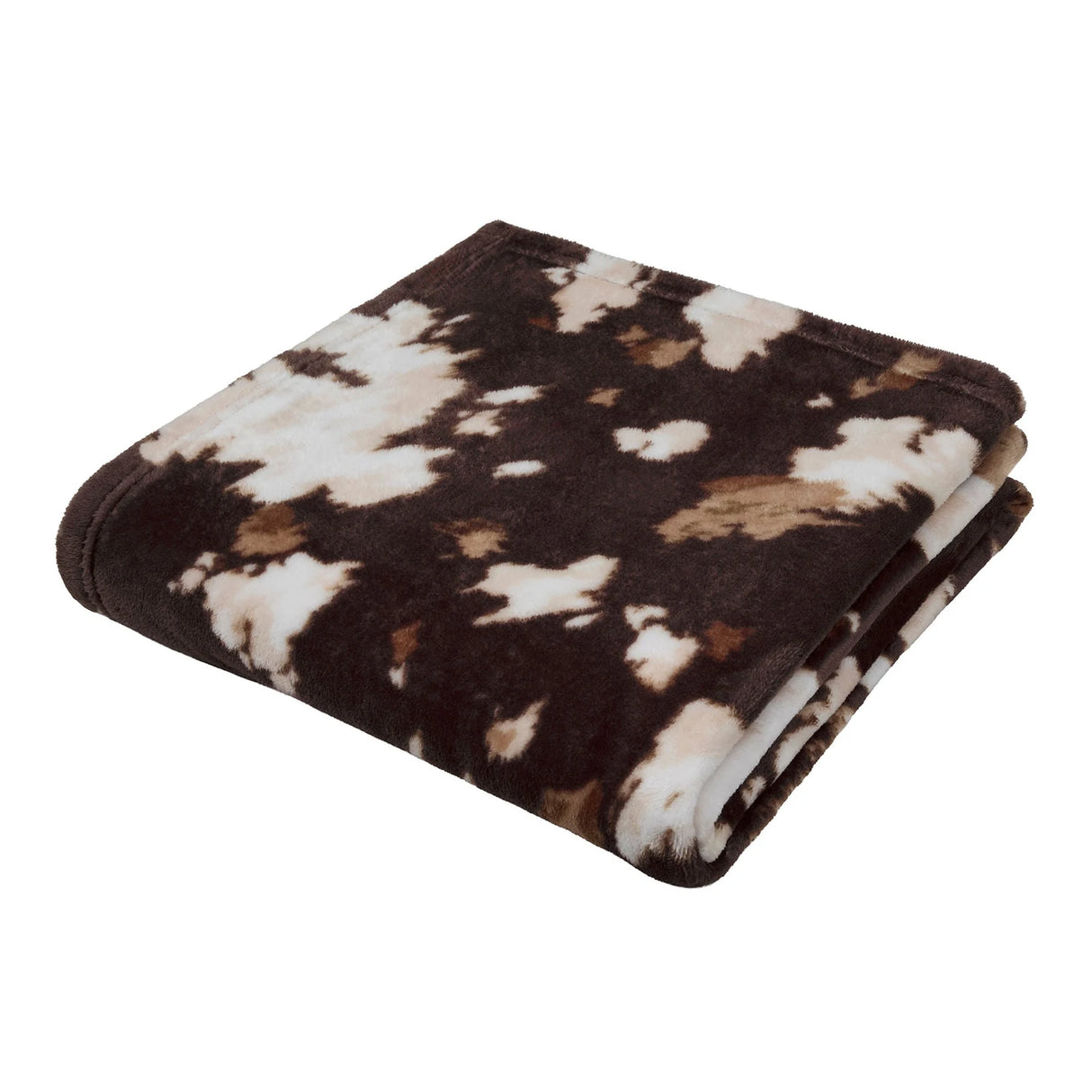Cow Print Fleece Chocolate Throw Blanket 120 x 150cm - product image 3
