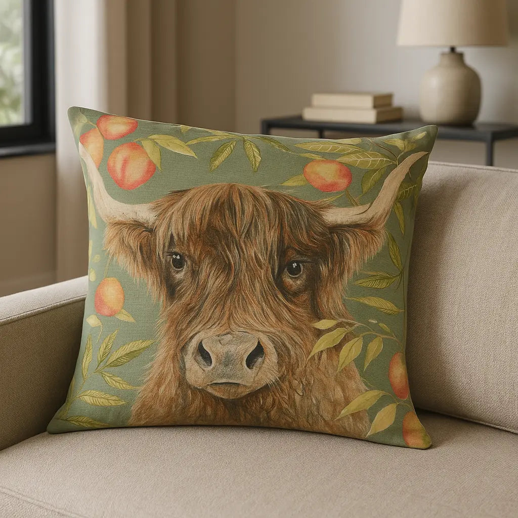 Grove Countryside Outdoor Highland Cow Cushion Cover s