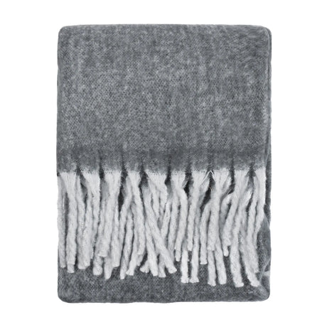 Cozy Woven Tasselled Throw Charcoal 140 x 180cm - image 2
