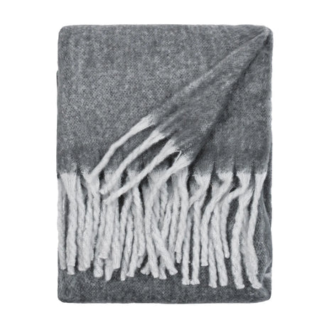 Cozy Woven Tasselled Throw Charcoal 140 x 180cm - image 3