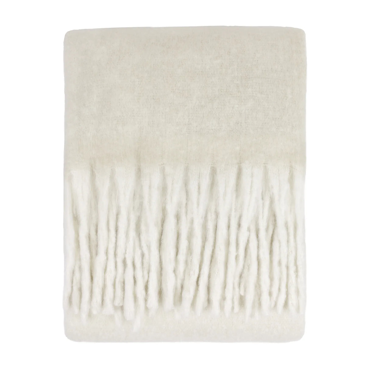 Cozy Woven Tasselled Throw Ecru 140 x 180cm - image 2