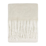 Cozy Woven Tasselled Throw Ecru 140 x 180cm - image 2
