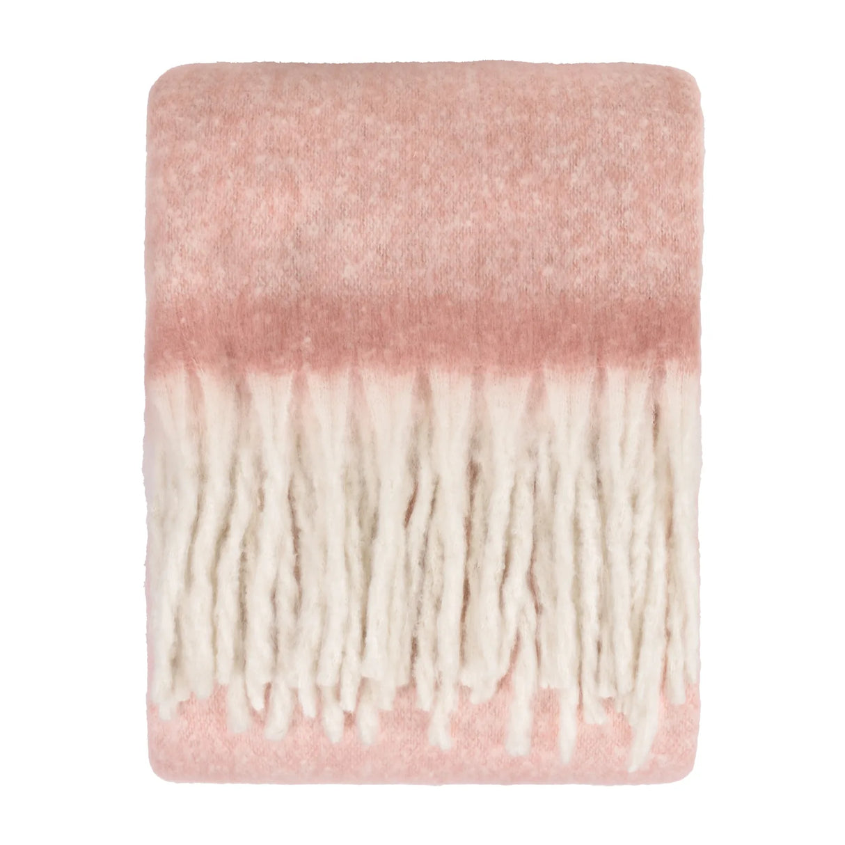 Cozy Woven Tasselled Throw Pink 140 x 180cm - image 2