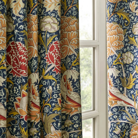 Cray Indigo / Berry Velvet Thermal Blackout Dimout Pencil Pleat Curtains - additional product view 4
