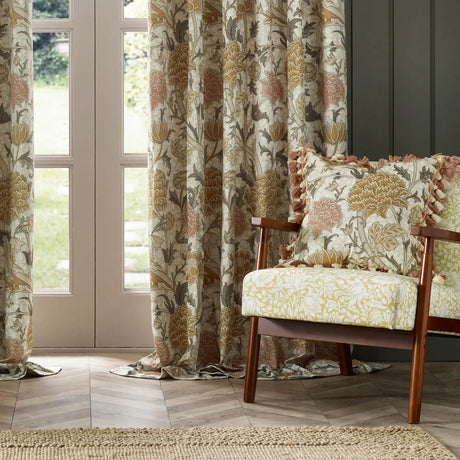 Cray Stone / Clay Velvet Thermal Blackout Dimout Pencil Pleat Curtains - additional product view 3