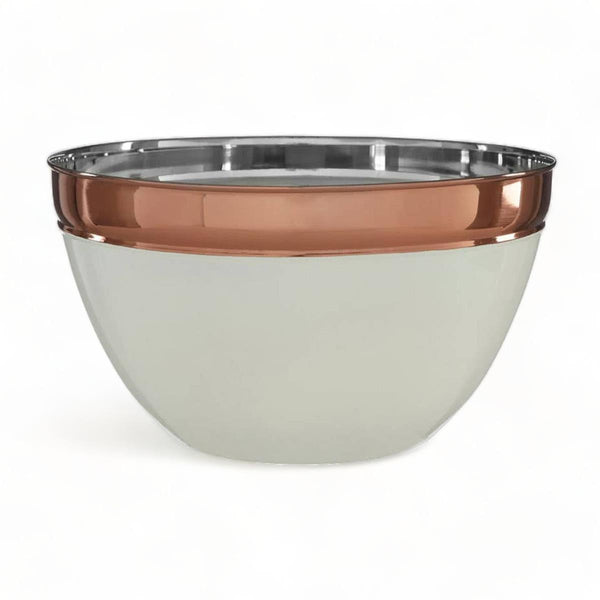Cream + Copper Large Mixing Bowl - Ideal