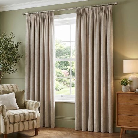 Oxford Velvet Blackout Tape Top Pencil Pleat Curtains 1