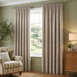 Oxford Velvet Blackout Tape Top Pencil Pleat Curtains - Cream