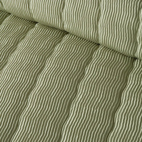 Crinkle Wave Green Easy Care Duvet Cover Set - product image 3