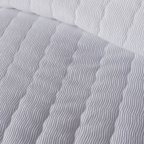 Crinkle Wave White Easy Care Duvet Cover Set - product image 3