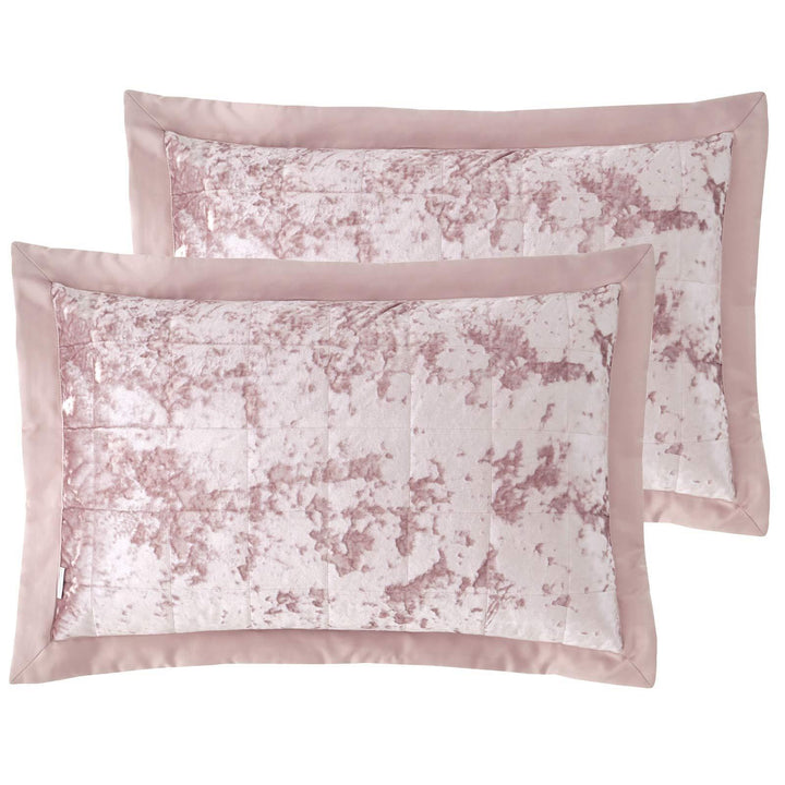 Crushed Velvet Pillow Sham Pair Blush - Ideal