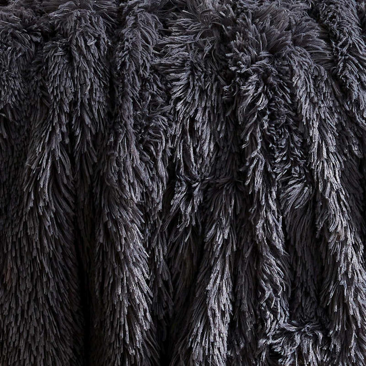 Cuddly Deep Pile Throw Charcoal - Ideal