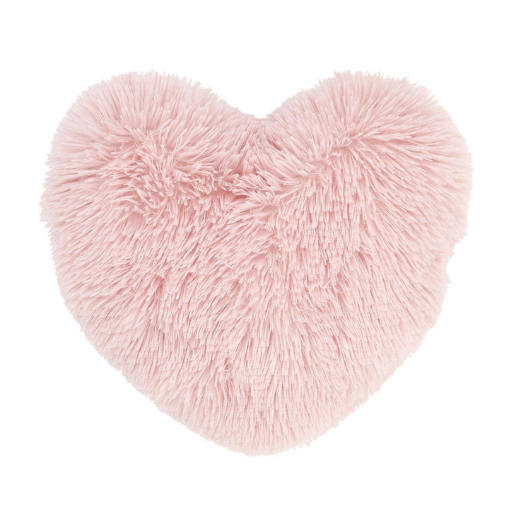 Cuddly Heart Deep Pile Shaped Cushion Blush - Ideal