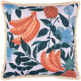 Cypressa Floral Mosaic 100% Cotton Lilac Cushion Cover 50cm x 50cm - additional product view 1