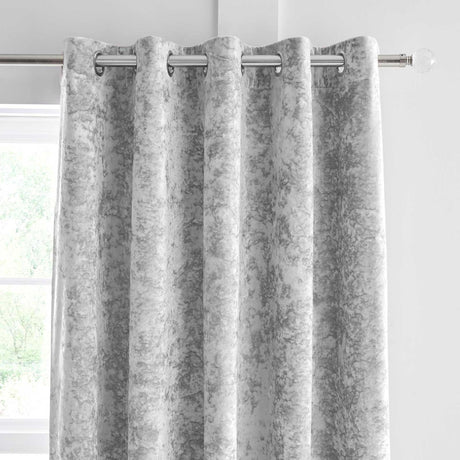 Crushed Velvet Lined Eyelet Curtains by Catherine Lansfield